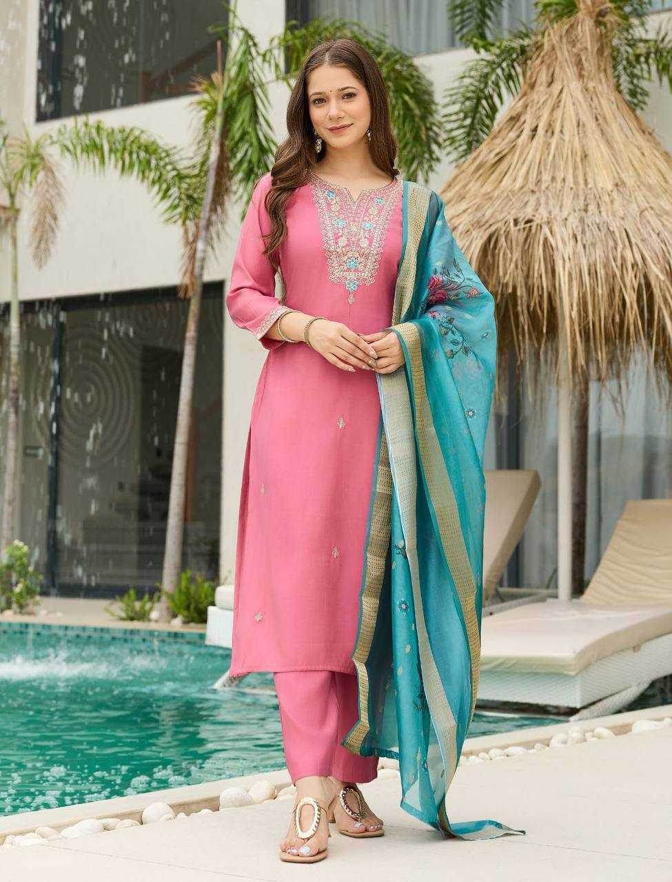 Viscose Designer Embroidered Kurti - MYLUXURY LANE ENTERPRISE
